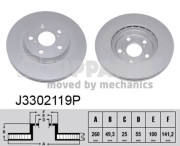 J3302119P Brzdový kotouč NIPPARTS