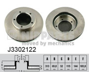 J3302122 Brzdový kotouč NIPPARTS
