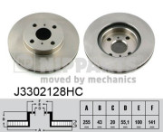 J3302128HC Brzdový kotouč NIPPARTS