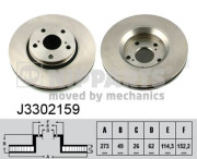 J3302159 Brzdový kotouč NIPPARTS