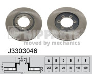 J3303046 Brzdový kotouč NIPPARTS