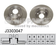 J3303047 Brzdový kotouč NIPPARTS