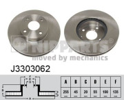 J3303062 Brzdový kotouč NIPPARTS