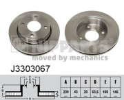 J3303067 Brzdový kotouč NIPPARTS