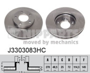 J3303083HC NIPPARTS brzdový kotúč J3303083HC NIPPARTS