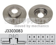 J3303083 Brzdový kotouč NIPPARTS