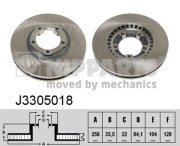 J3305018 Brzdový kotouč NIPPARTS