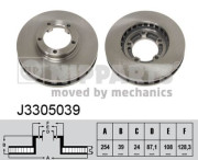 J3305039 Brzdový kotouč NIPPARTS