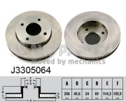J3305064 Brzdový kotouč NIPPARTS