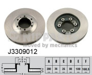 J3309012 Brzdový kotouč NIPPARTS