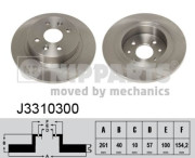 J3310300 Brzdový kotouč NIPPARTS