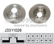 J3311026 Brzdový kotouč NIPPARTS