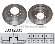 J3312033 Brzdový kotouč NIPPARTS