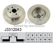J3312043 Brzdový kotouč NIPPARTS