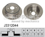 J3312044 Brzdový kotouč NIPPARTS