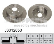 J3312053 Brzdový kotouč NIPPARTS