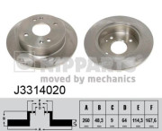 J3314020 Brzdový kotouč NIPPARTS