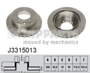 J3315013 NIPPARTS brzdový kotúč J3315013 NIPPARTS