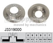 J3319000 Brzdový kotouč NIPPARTS
