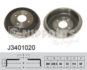 J3401020 NIPPARTS brzdový bubon J3401020 NIPPARTS