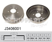J3406001 NIPPARTS brzdový bubon J3406001 NIPPARTS