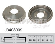 J3408009 Brzdový buben NIPPARTS