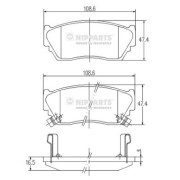 J3601048 Sada brzdových destiček, kotoučová brzda NIPPARTS