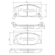 J3602031 Sada brzdových destiček, kotoučová brzda NIPPARTS