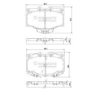 J3602056 Sada brzdových destiček, kotoučová brzda NIPPARTS