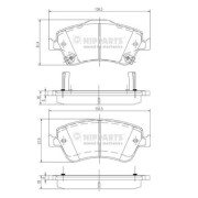 J3602124 Sada brzdových destiček, kotoučová brzda NIPPARTS