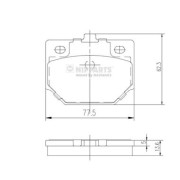 J3606000 Sada brzdových destiček, kotoučová brzda NIPPARTS