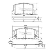 J3612004 Sada brzdových destiček, kotoučová brzda NIPPARTS