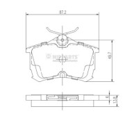 J3614015 Sada brzdových destiček, kotoučová brzda NIPPARTS