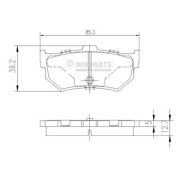 J3618000 Sada brzdových destiček, kotoučová brzda NIPPARTS