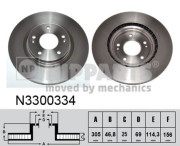 N3300334 Brzdový kotouč NIPPARTS