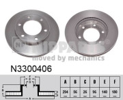 N3300406 Brzdový kotouč NIPPARTS