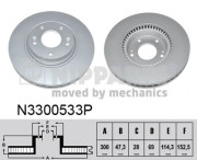 N3300533P Brzdový kotouč NIPPARTS