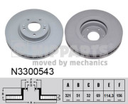 N3300543 Brzdový kotouč NIPPARTS