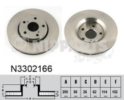 N3302166 Brzdový kotouč NIPPARTS