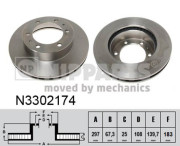 N3302174 Brzdový kotouč NIPPARTS