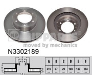 N3302189 Brzdový kotouč NIPPARTS