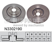 N3302190 Brzdový kotouč NIPPARTS