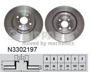 N3302197 Brzdový kotouč NIPPARTS