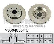 N3304050HC Brzdový kotouč NIPPARTS