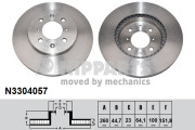 N3304057 Brzdový kotouč NIPPARTS