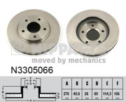 N3305066 Brzdový kotouč NIPPARTS