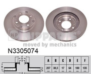 N3305074 Brzdový kotouč NIPPARTS