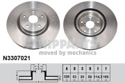 N3307021 Brzdový kotouč NIPPARTS