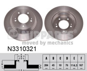 N3310321 Brzdový kotouč NIPPARTS