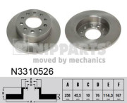 N3310526 Brzdový kotouč NIPPARTS